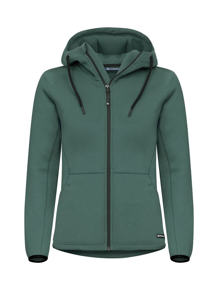 Cutter & Buck Pemberton Hood FZ Ladies - Männynvihreä, XL