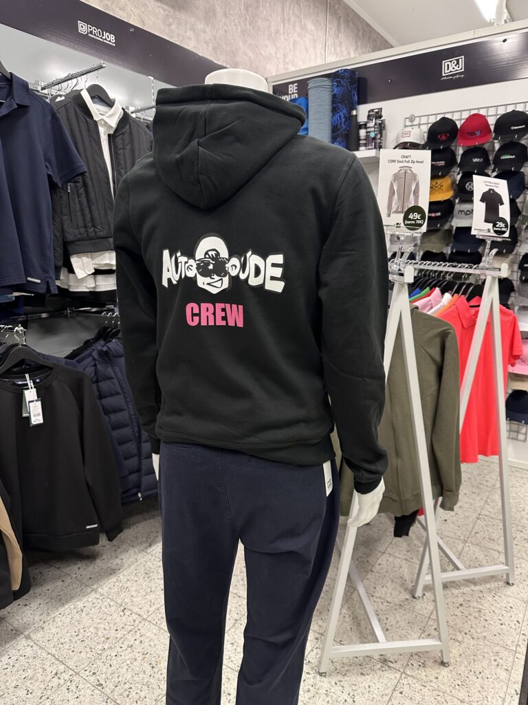 AutoDude Crew huppari selkä