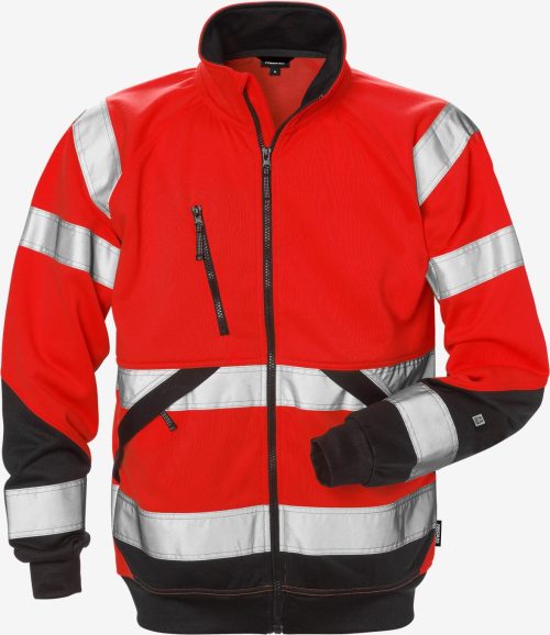 Fristads High VIS Collegetakki LK 3 7426 SHV - Neonpunainen/Musta, XL
