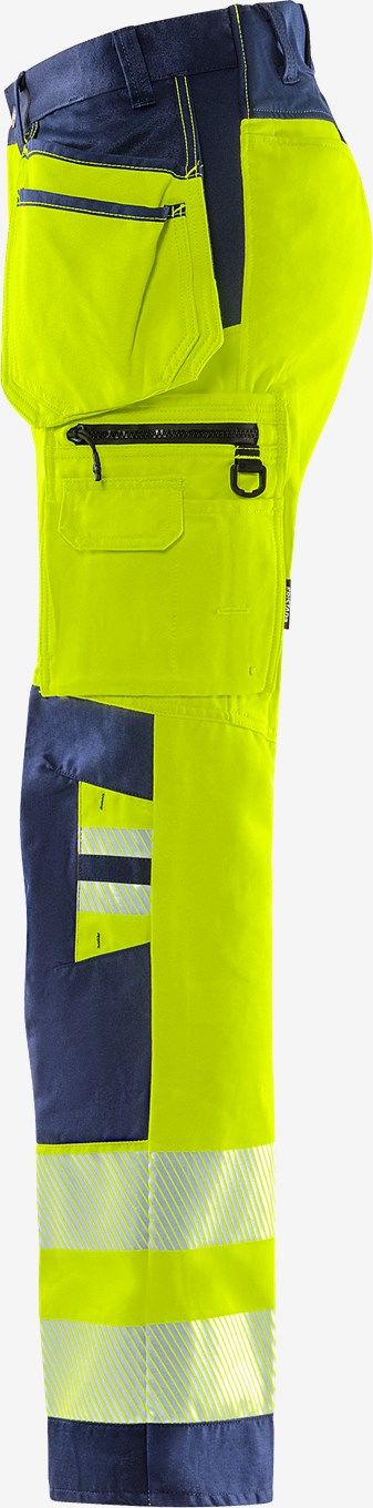 Fristads High VIS Rakentajan Stretch Housut LK 2 2707 PLU - Image 3