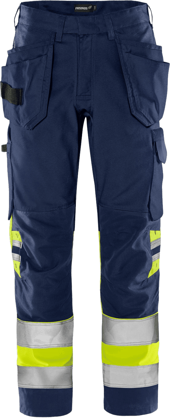 Fristads High VIS Green Rakentajan Housut LK 1 2640 GPLU