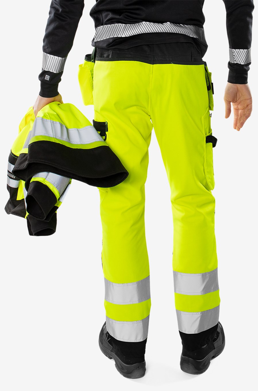 Fristads High VIS Green Rakentajan Housut LK 2 2641 GPLU - Image 4