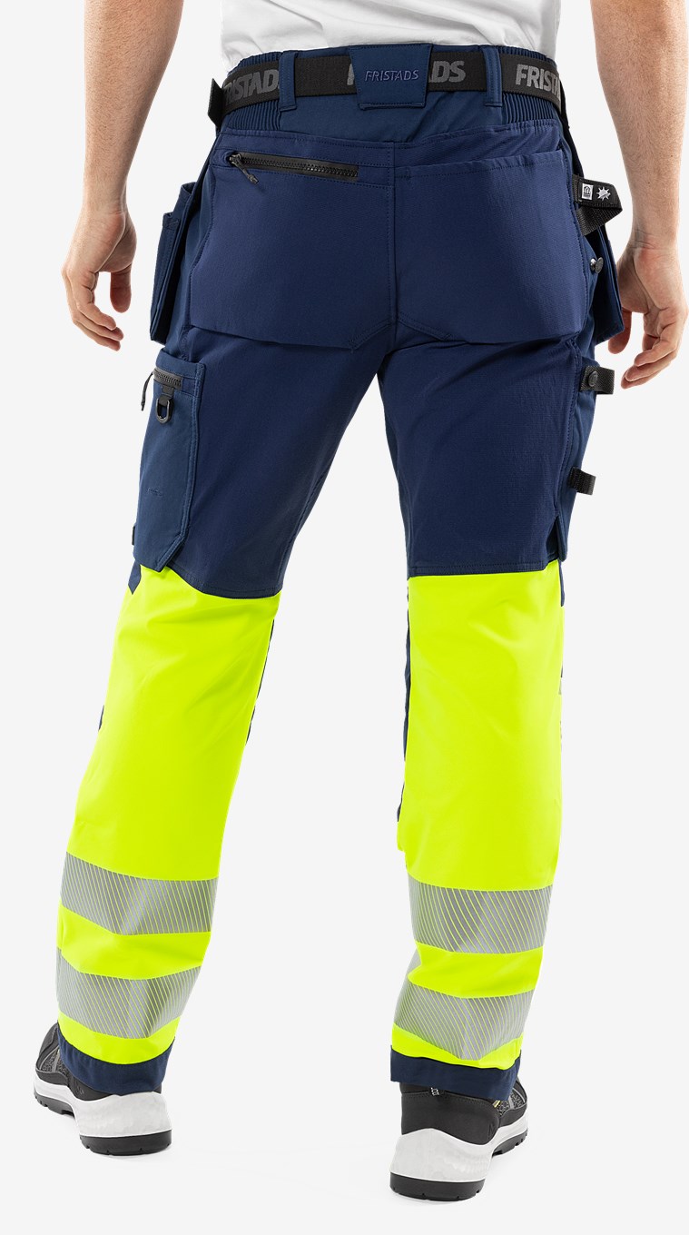 Fristads High VIS Green Rakentajan Stretch Housut LK 1 2643 GSTP - Image 6