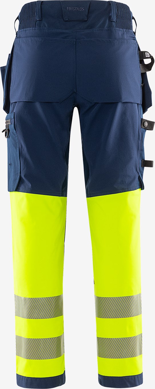 Fristads High VIS Green Rakentajan Stretch Housut LK 1 2643 GSTP - Image 2