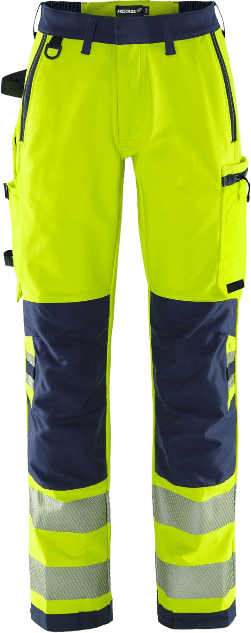 Fristads High VIS Green Stretch Housut LK 2 2665 GSTP Naisten