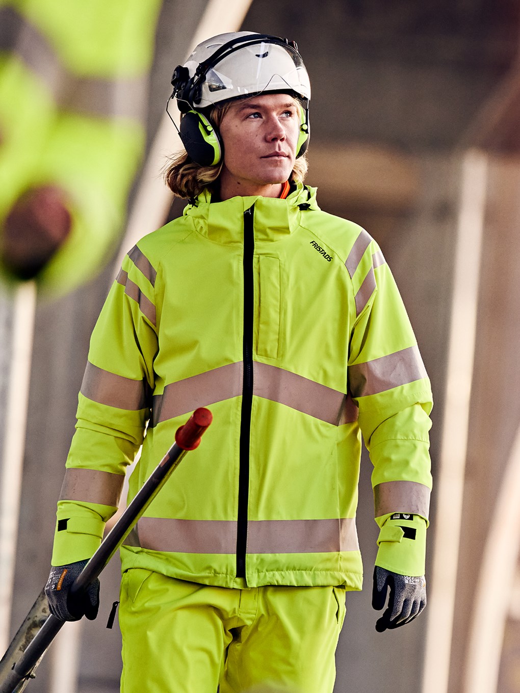 Fristads High VIS Green Stretch Kuoritakki LK 3 4680 GLPS - Image 8