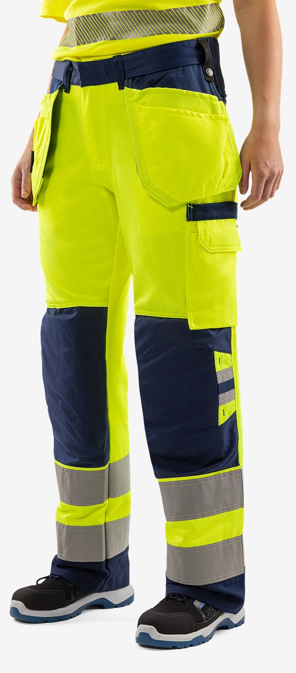 Fristads High VIS Rakentajan Housut Luokka 2 2671 GPLU Naisten - Image 3