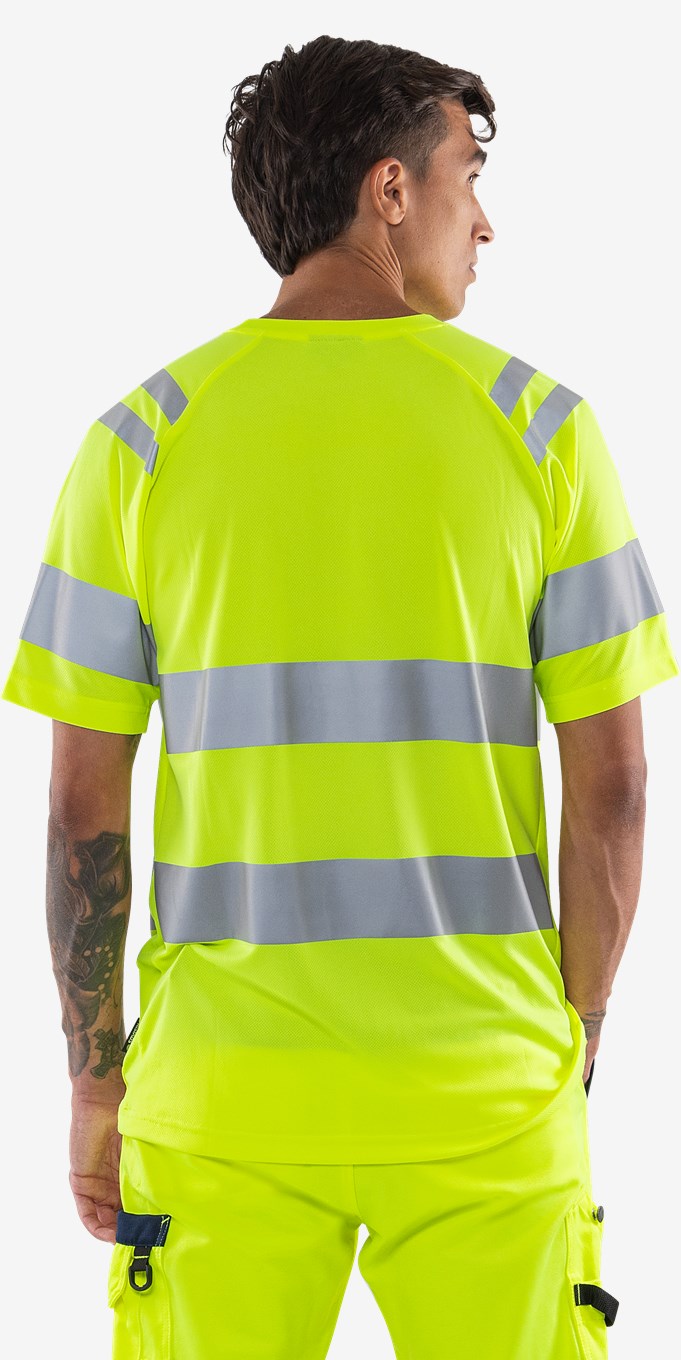 Fristads High VIS Green Tekninen T-Paita LK 3 7860 GPST - Image 7