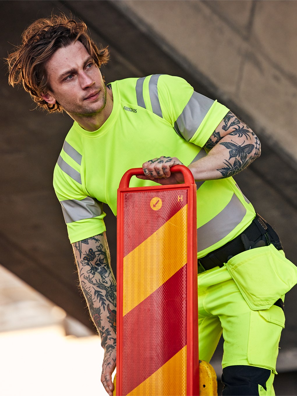 Fristads High VIS Green Tekninen T-Paita LK 3 7860 GPST - Image 8