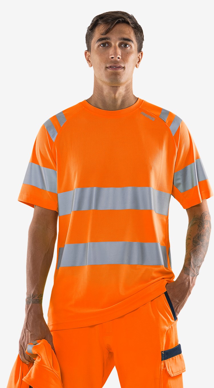 Fristads High VIS Green Tekninen T-Paita LK 3 7860 GPST - Image 13