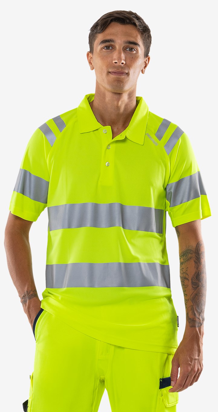Fristads High VIS Green Tekninen Pikeepaita LK 3 7861 GPST - Image 5