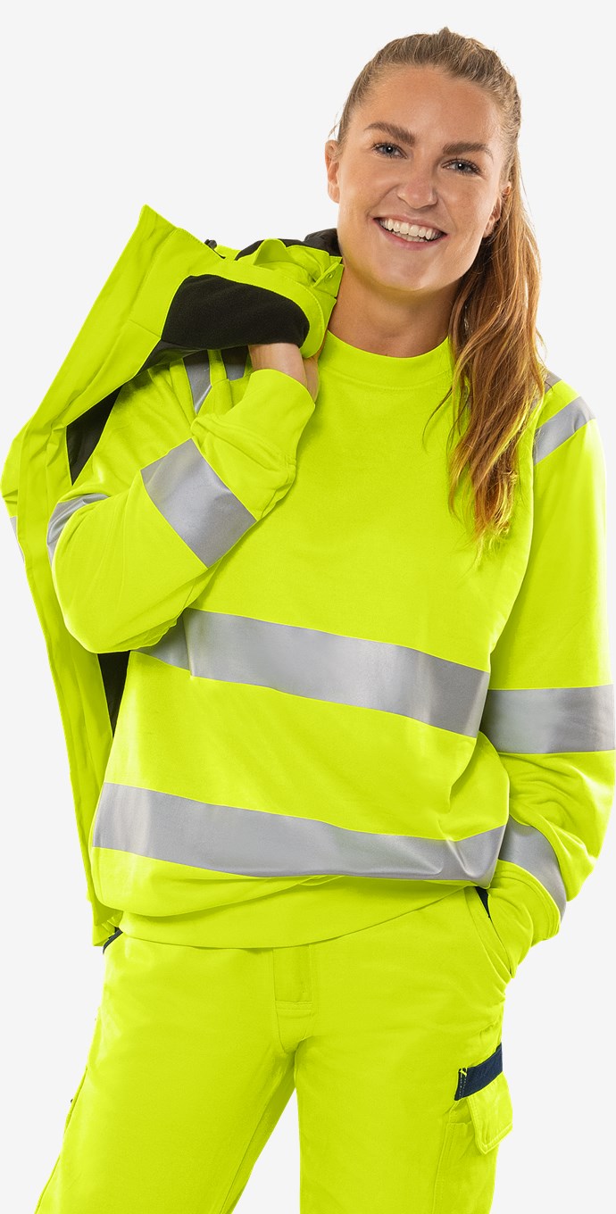 Fristads High VIS Green Collegepaita LK 3 7862 GPSW - Image 6