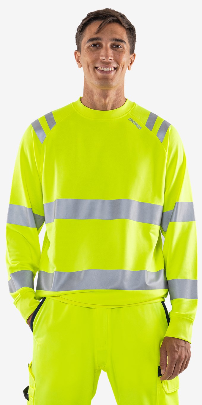 Fristads High VIS Green Collegepaita LK 3 7862 GPSW - Image 5