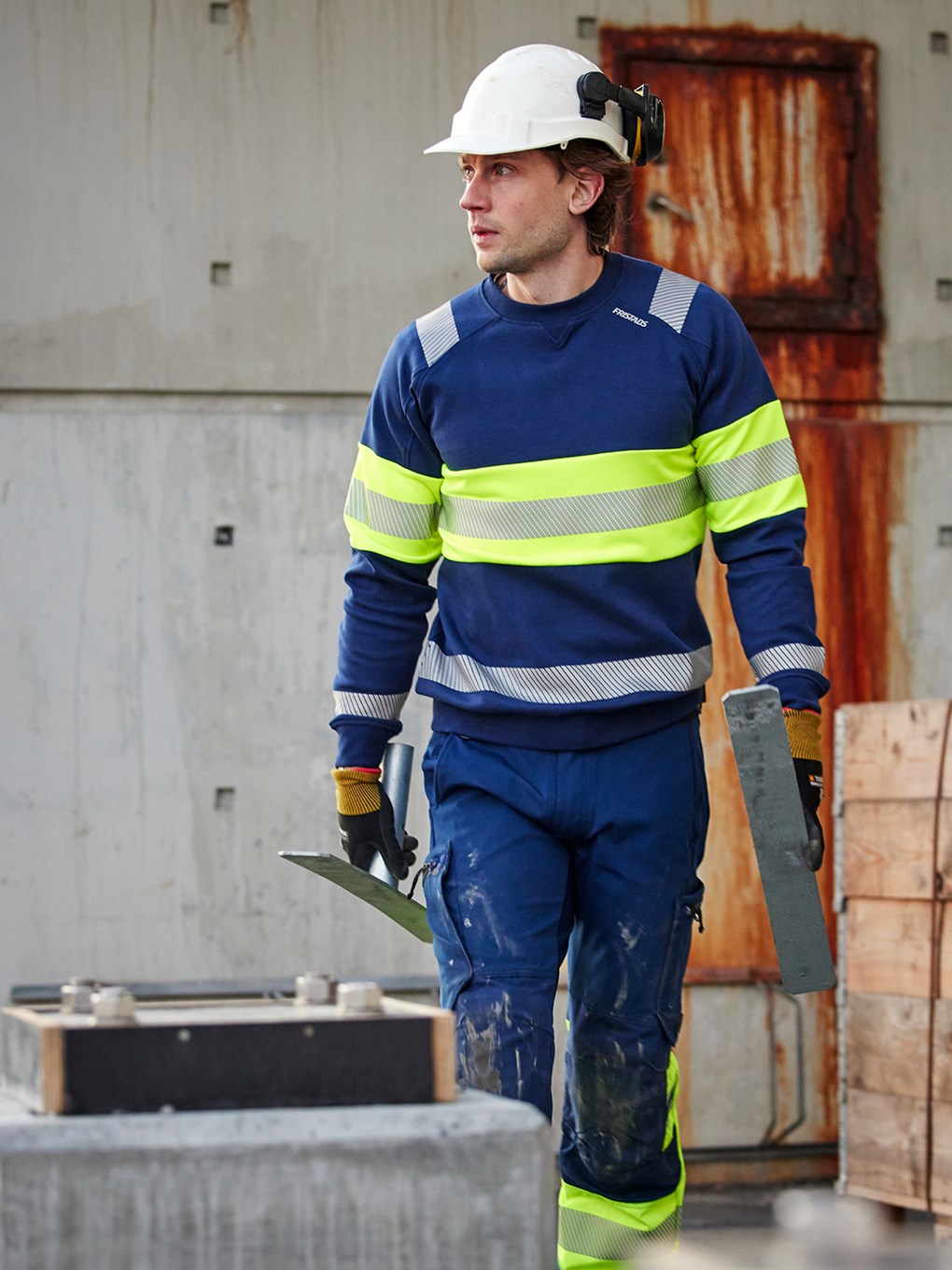 Fristads High VIS Green Stretch Collegepaita LK 1 7530 GKC - Image 14