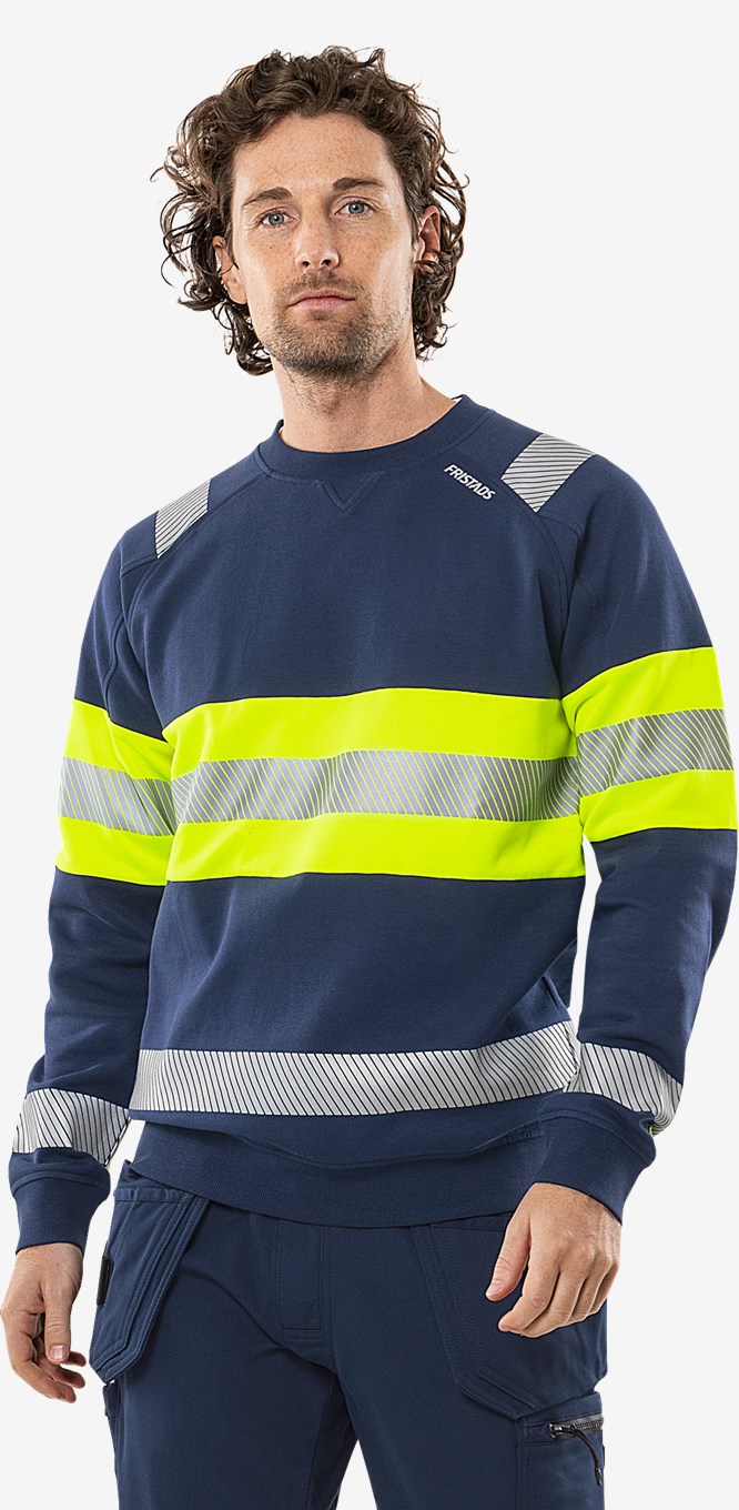Fristads High VIS Green Stretch Collegepaita LK 1 7530 GKC - Image 12