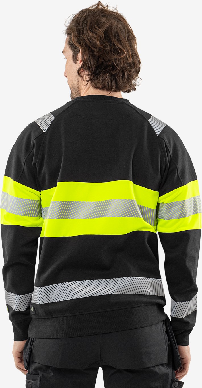 Fristads High VIS Green Stretch Collegepaita LK 1 7530 GKC - Image 6