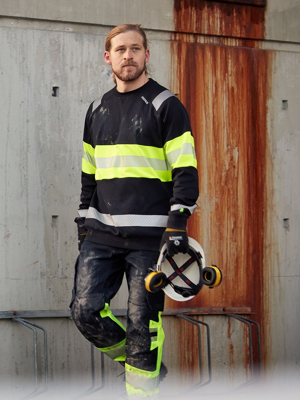 Fristads High VIS Green Stretch Collegepaita LK 1 7530 GKC - Image 7