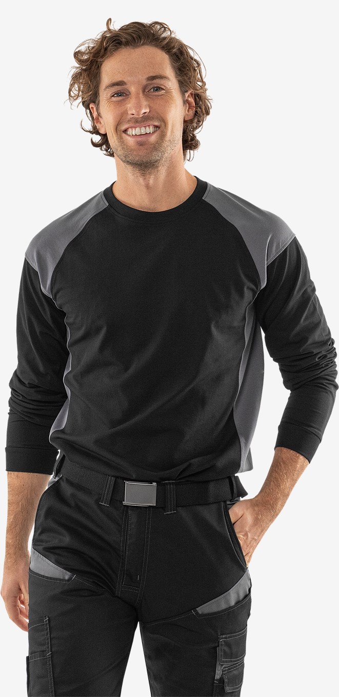 Fristads Green Heavy Pitkähihainen T-Paita 7071 GTM - Image 17