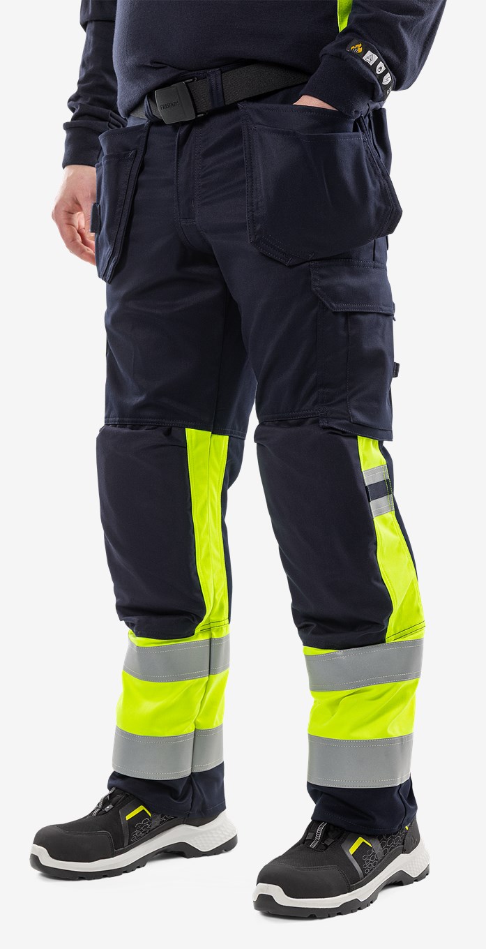 Fristads Flamestat High VIS Rakentajan Stretch Housut LK 1 2263 ATHF - Image 5