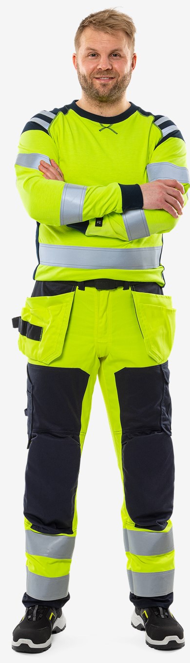 Fristads Flamestat High VIS Rakentajan Stretch Housut LK 2 2267 ATHF - Image 7